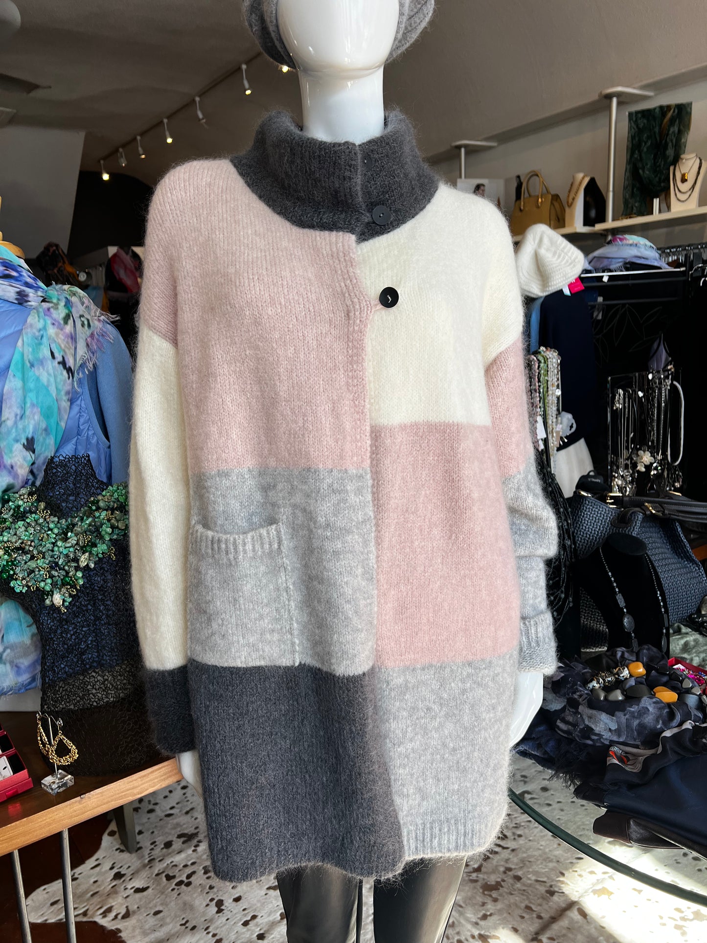 Sarah Pacini Colour Block Cardigan