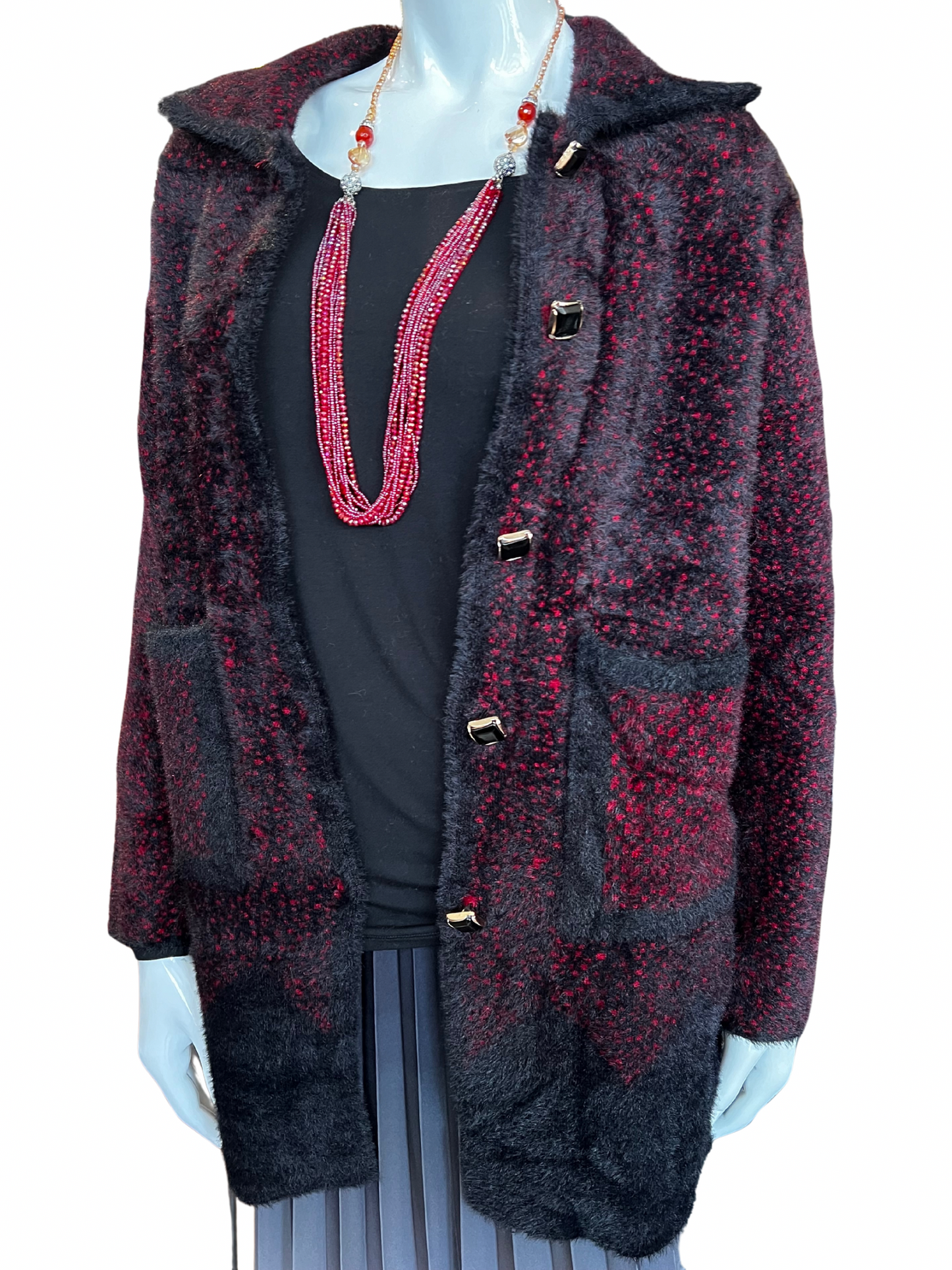 Red Print Multi-Coat