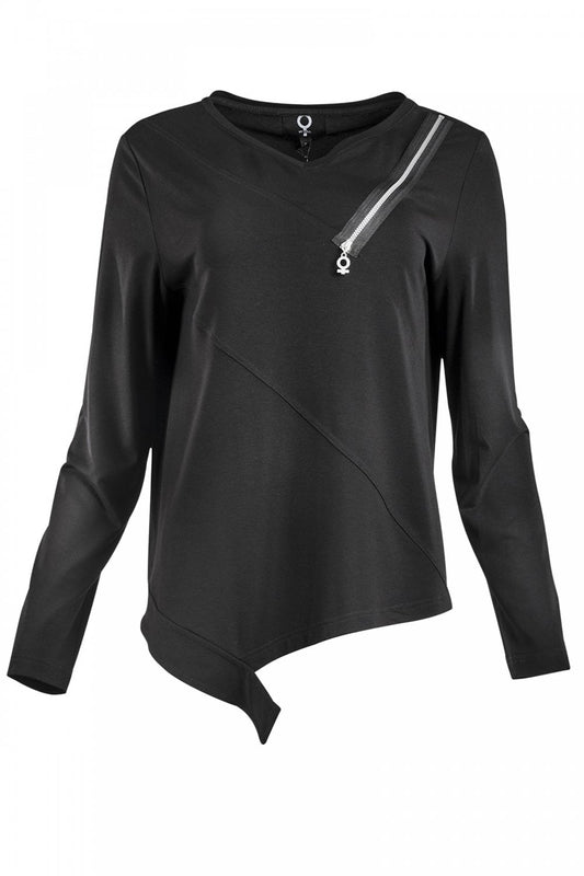 My Soul Jersey Zip Top - Black